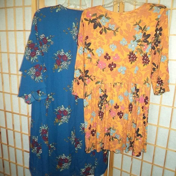 2 PC LOT MERI SKYE FLORAL BOHO OPEN CARDIGAN BOHO TOP-WOMENS PLUS SIZE 0X 14W - Picture 6 of 6
